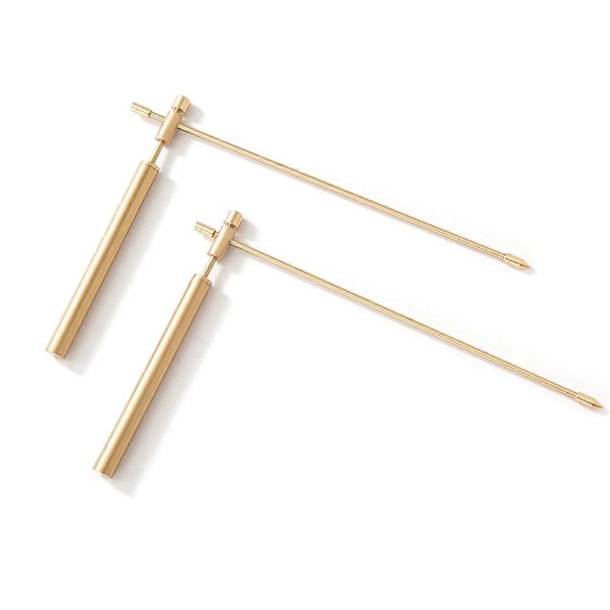 1Pair Copper Dragon Seeking Dowsing Rod Outdoor Energy Water Witching Adjustable Detector Professio