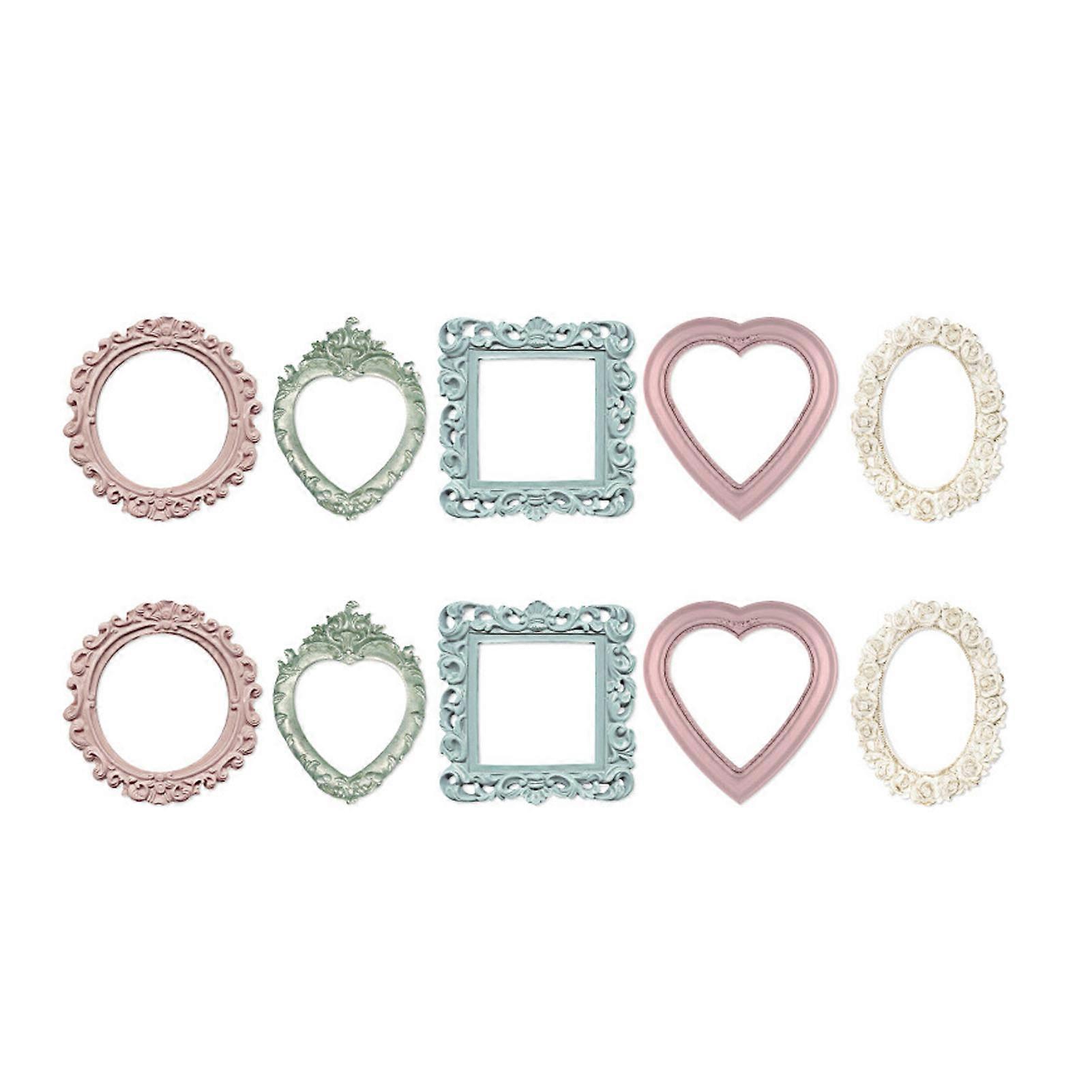 Scrapbook Decorative Paper DIY Exquisite Innovative Cutout Mirror Frame Scrapbook Paper for Scrapbook Journal Album Journal