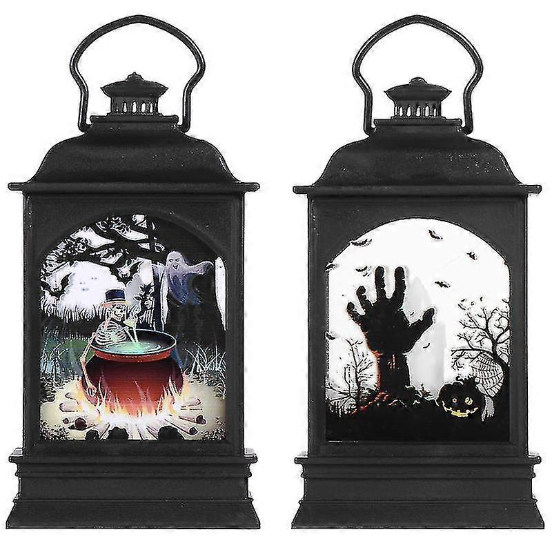 2pcs Flat Lamp For Halloween Decorations