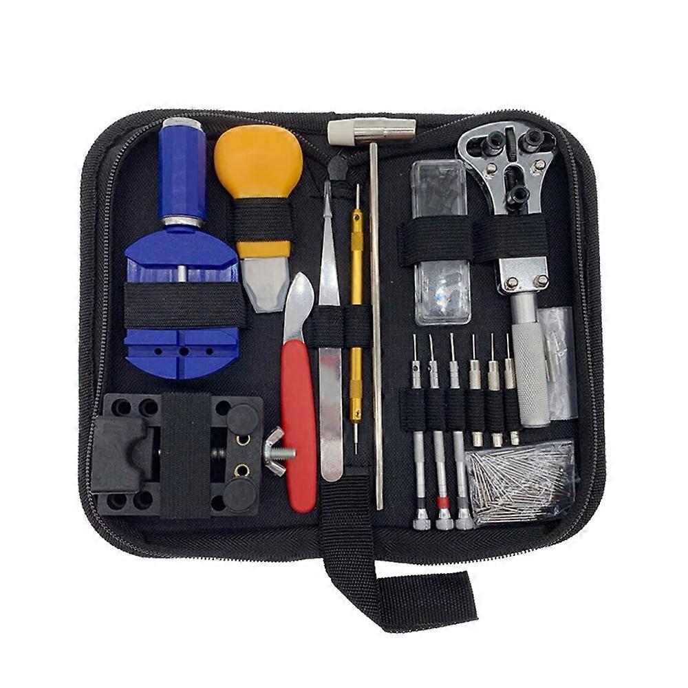 147Pcs/Set Watch Repair Tool Kit Case Opener Remover Screwdriver Spring Bar Watchband Link Pin Wristwatch Repair Tool Set