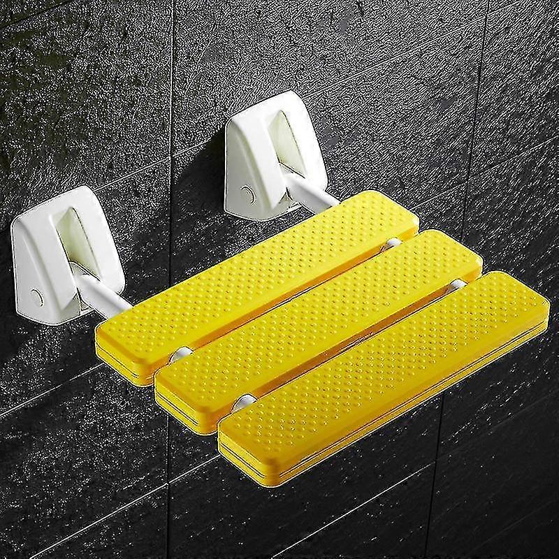 Folding Wall Shower Seat Wall Mounted Relax Shower Chair Solid Seat Spa Bench
