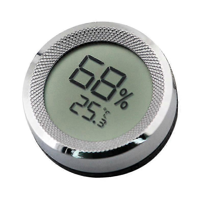 Cigarr Humidor Hygrometer Mini Digital LCD-Display Sensor 1 st silver