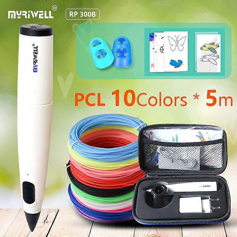 Myriwell低温3DペンPR 300B 3D印刷ペン子供に最適30色PCLフィラメント1.75mmクリスマス誕生日プレゼント