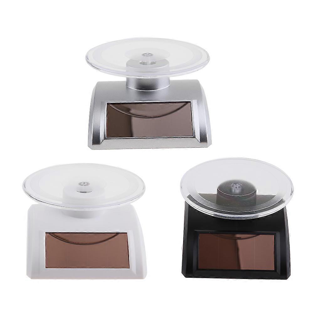 Mini Solar Powered Turntable Rotating Display Stand Holder Watch Phone Jewelry 360 Degree Rotating Jewelry Display