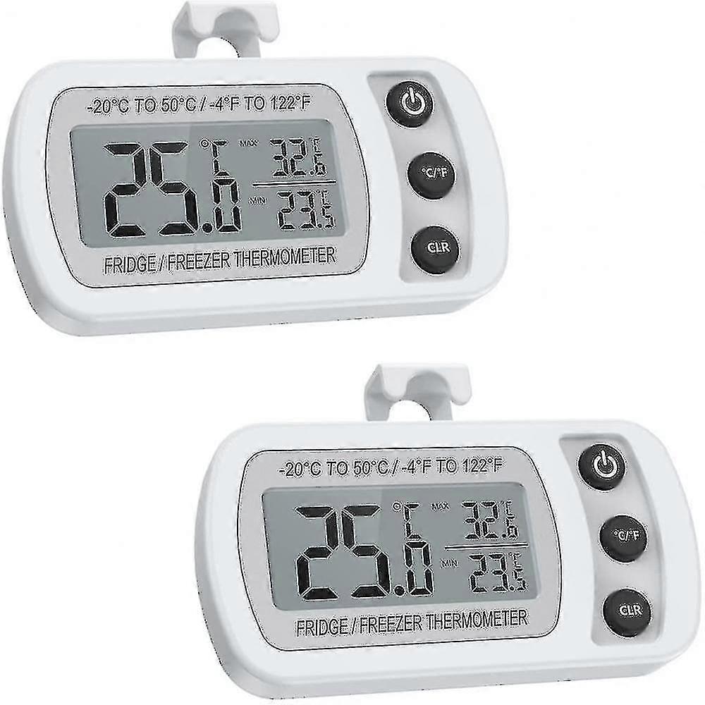Refrigerator Thermometer Lcd Display Digital Waterproof Freezing Thermometer With Magnetic Hook