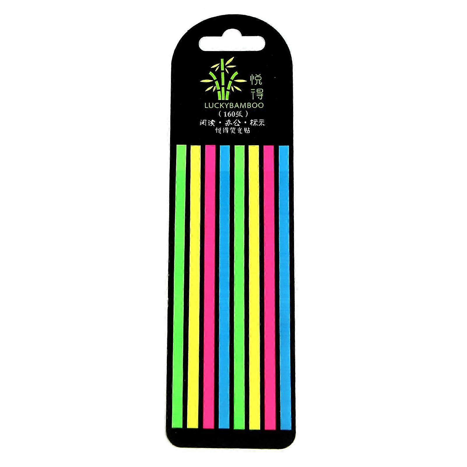 160pcs/set Sticky Index Tab Translucent Design Removable Pet Fluorescent Tape Page Marker Memo Board For Office