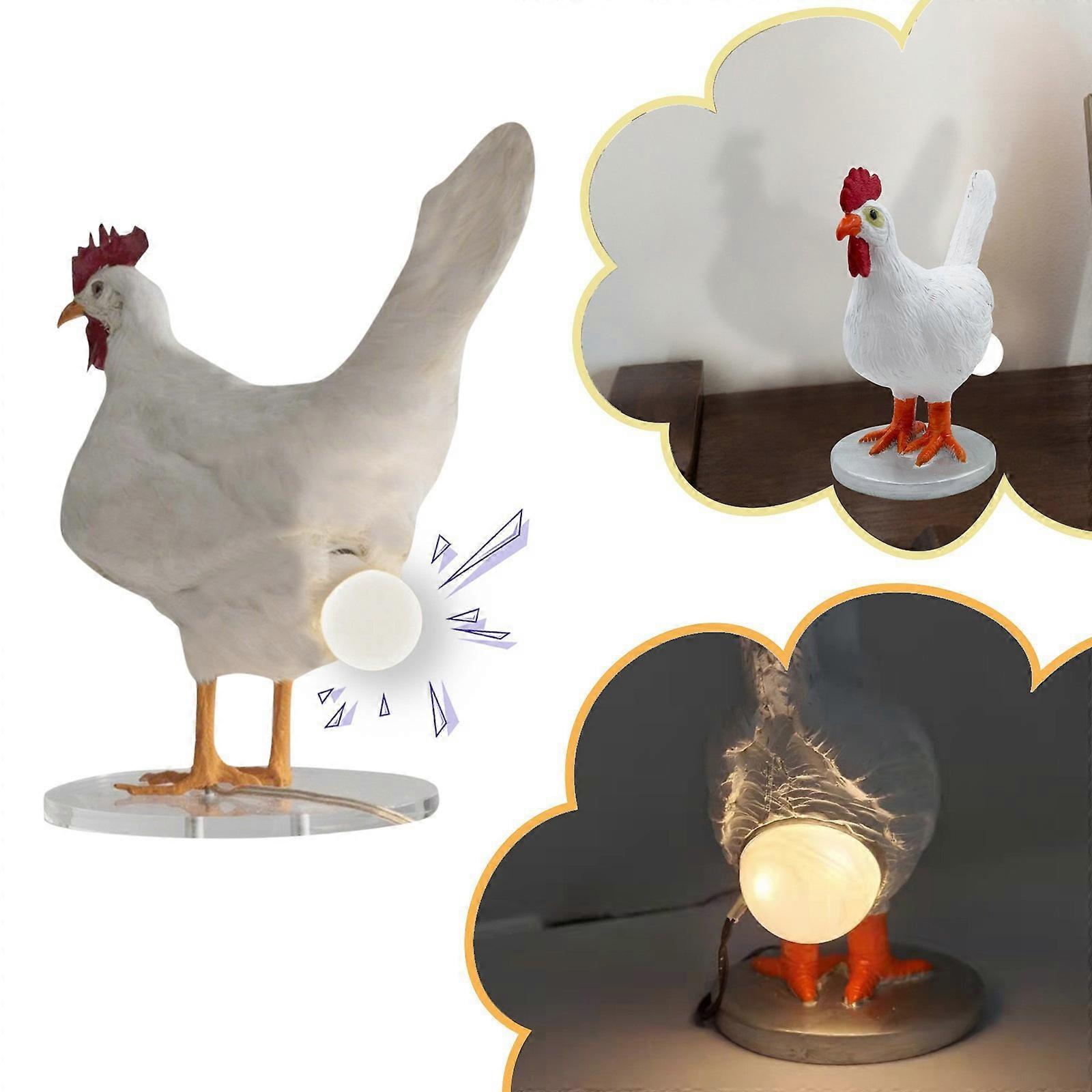 2023 Chicken Egg Lamp, Resin Material, Farmhouse Style, Soft White Lighting