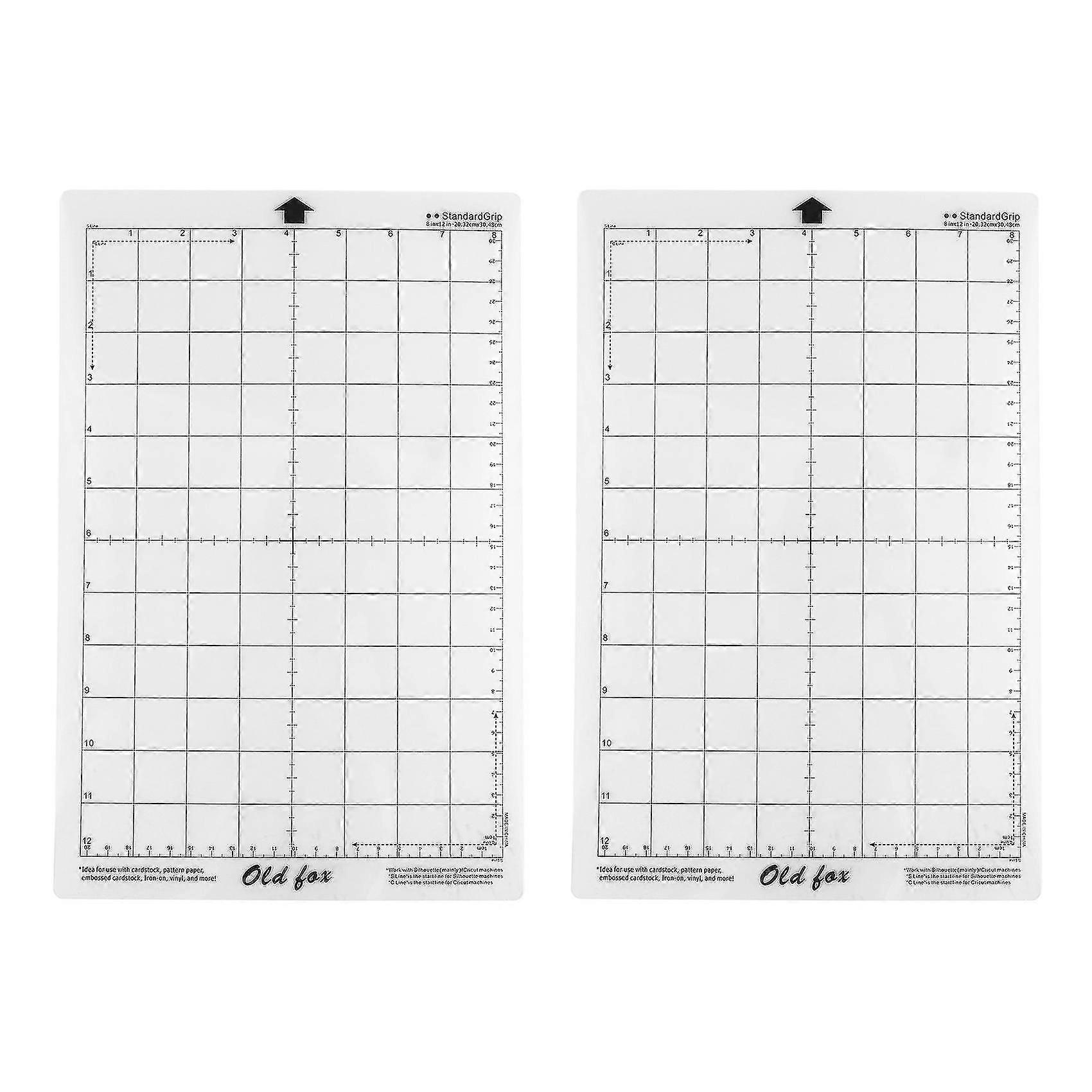 3pcs Cutting Adhesive Mat With Measuring Grid 8 By 12 Inch