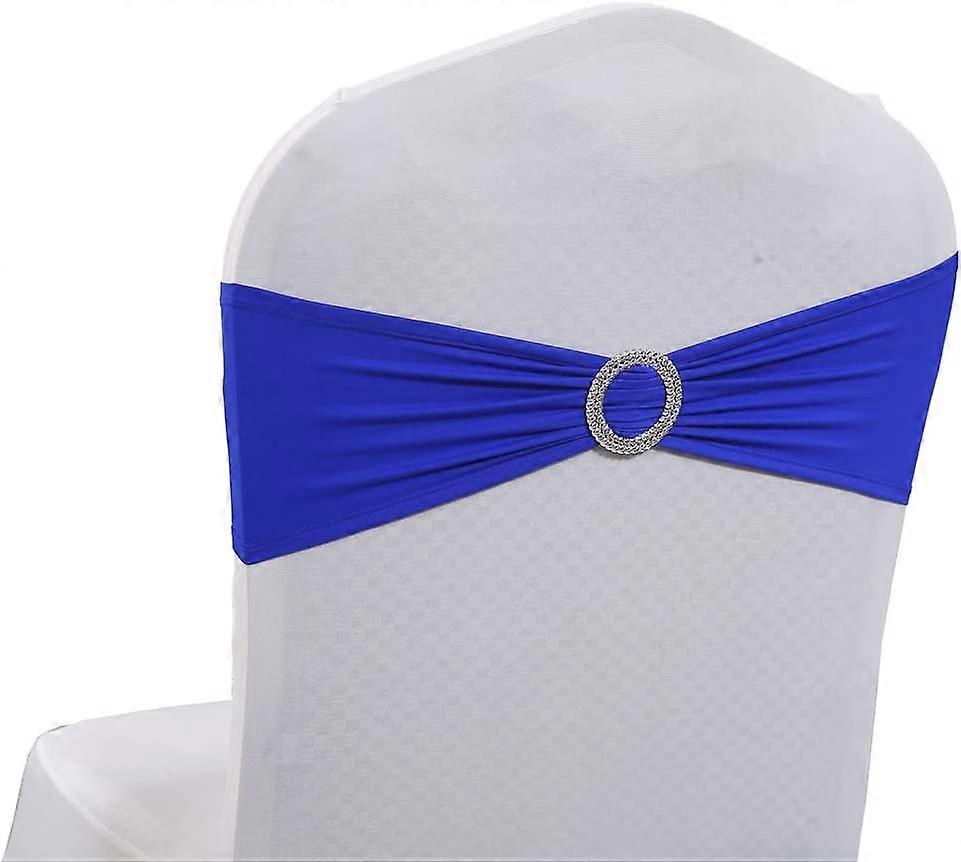 20PCS Spandex Chair Sashes Bow sash Elastic Chair Bands Ties with Buckle for Wedding and Events Decoration Spandex