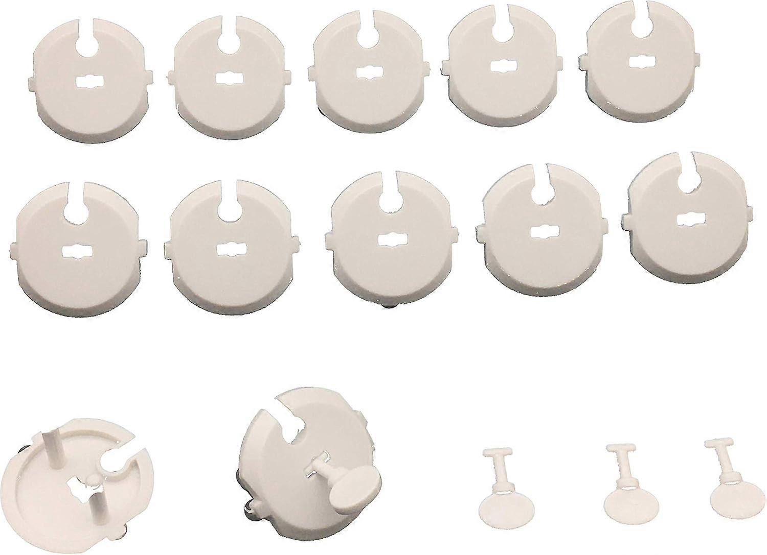 Socket protection with or without earth pole (12 socket covers with key)
