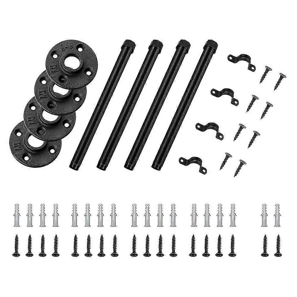 4 Pack 8 Inch Shelf Brackets Heavy Duty Floating Shelf Brackets For Floating Wood Shelves Rustic Wa