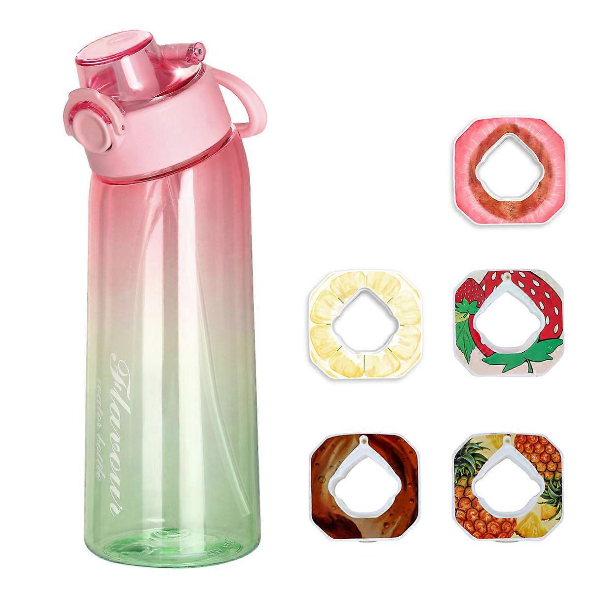 Drinking bottle with flavour, bottle starter set purple bottle original, drinking bottle with fragrance pods.