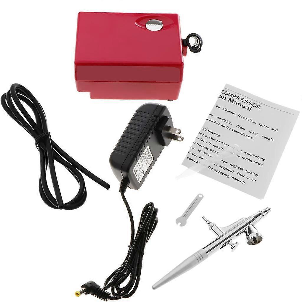 Multi-functional 0.4mm Gravity Feed Airbrush Air Compressor Kit Black