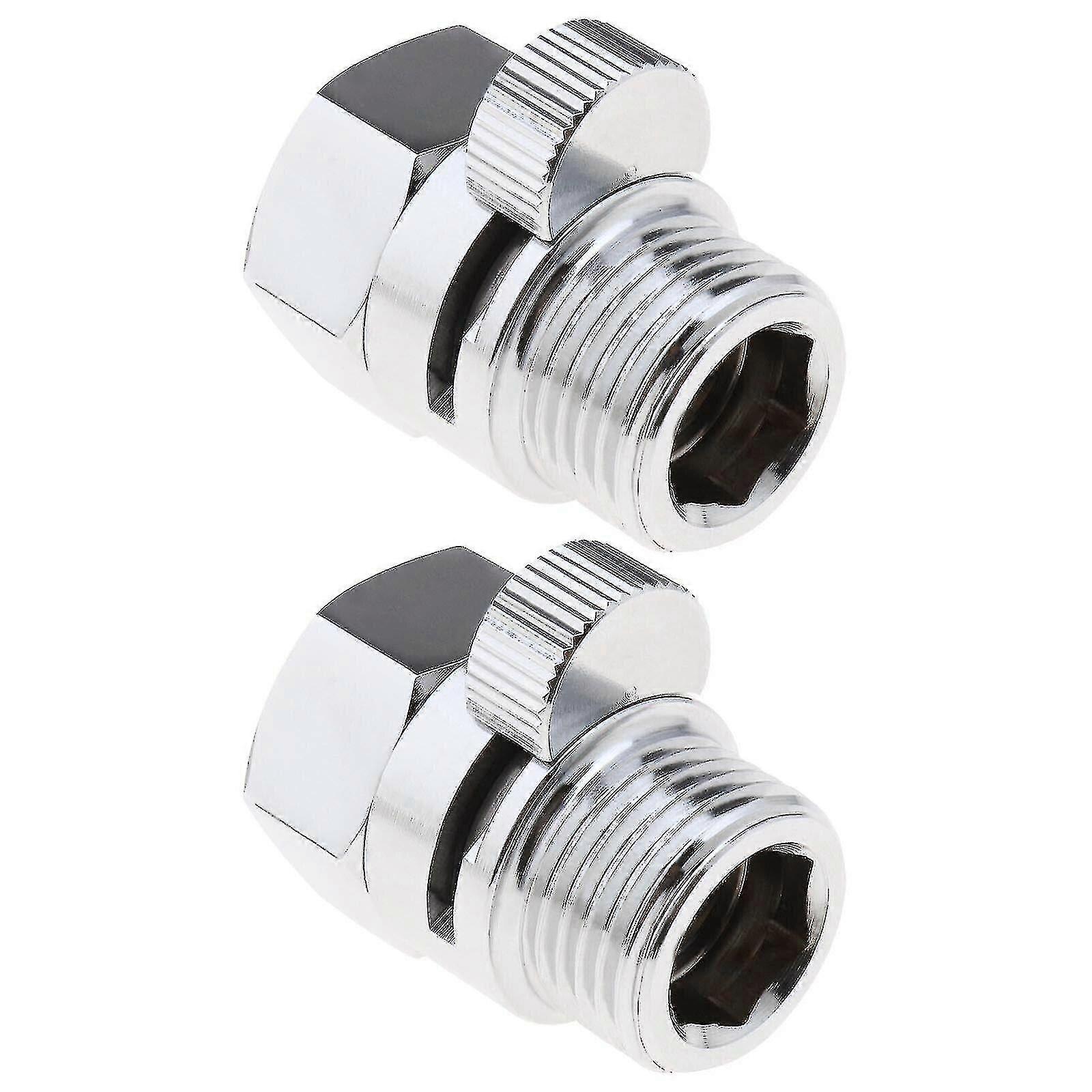 G1/2 Water Flow Control Valve For Shower Head Hand Shower Replacement( Silver)(2pcs)