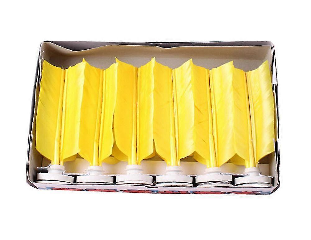 6 Pcs Professional Game Feather Kick Shuttlecock Chinese Jianzi Sport Yellow