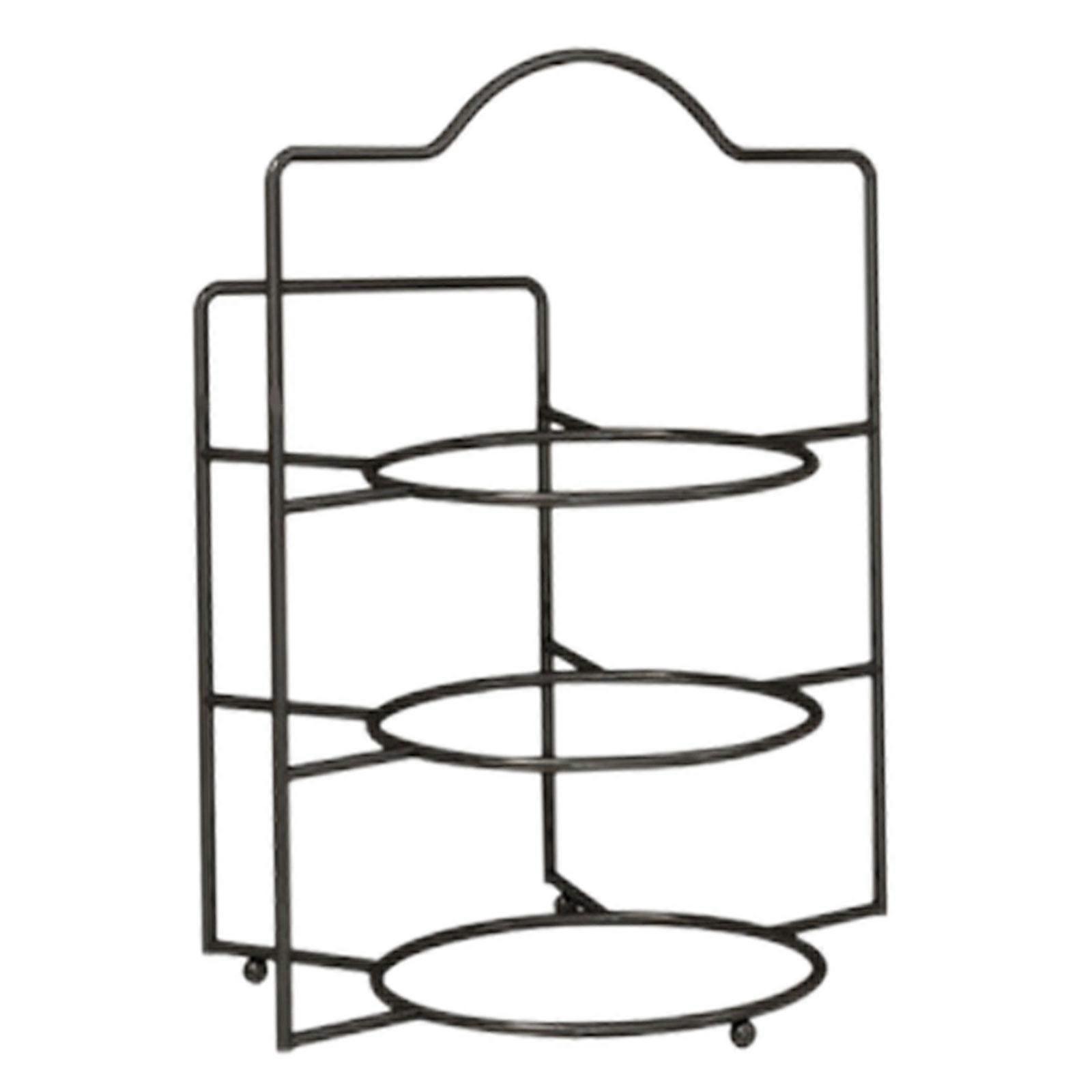 Kitchen Desktop Wall Mounted Plate Rack Stackable for Household  3 Layers