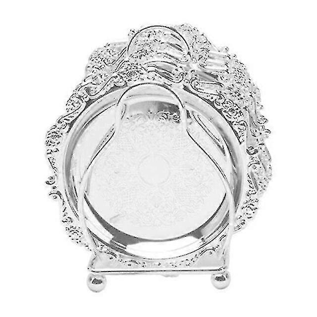 6個/セット クラシックゴールデンカクテルメタルコースターコンチネンタルヴィンテージ亜鉛合金(シルバー)