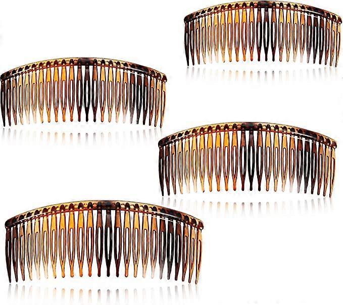 4 Pack 12.5cm Hawksbill Color Side Comb Plain Comb Large Comb 24 Teeth Side Comb Set