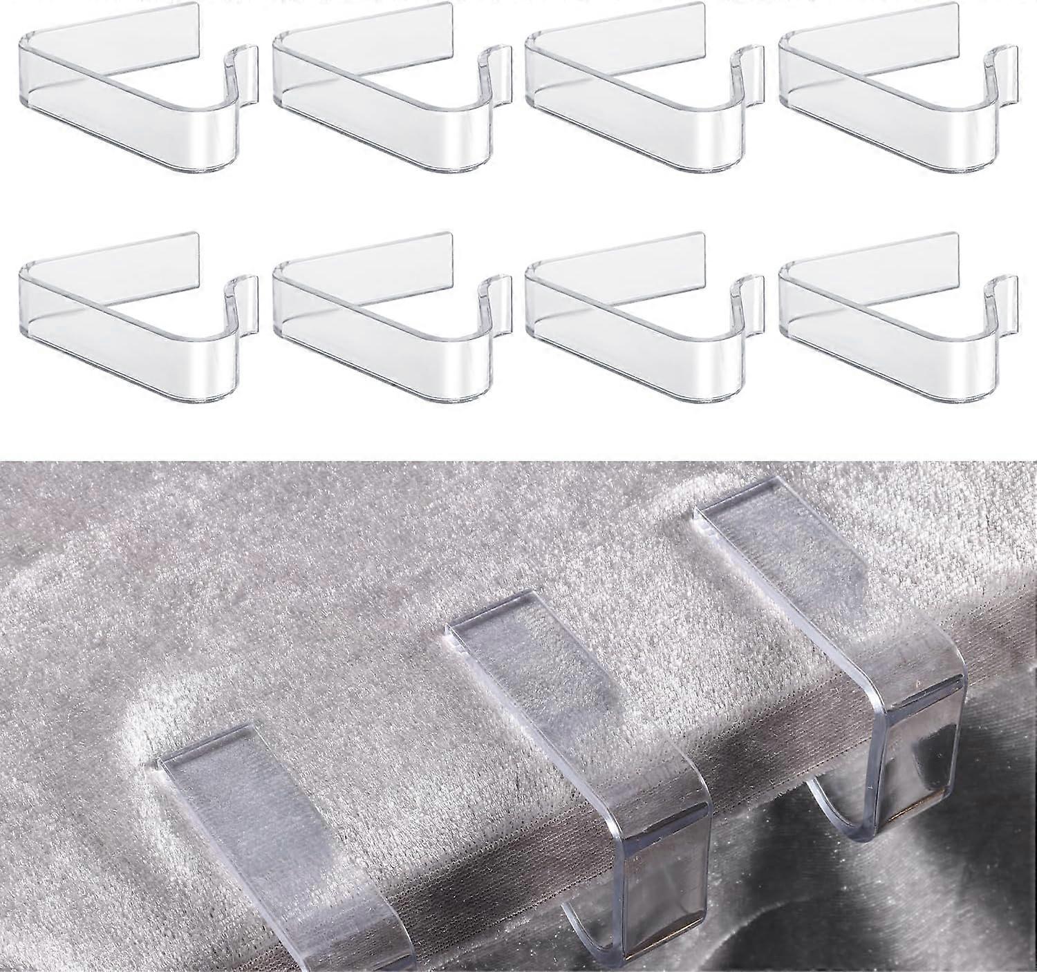 8pcs Plastic Tablecloth Clip, Transparent Tablecloth Clip Tablecloth Holder Table Cover Clips for Table Thickness 3.6-5.6cm Christmas Party Wedding In