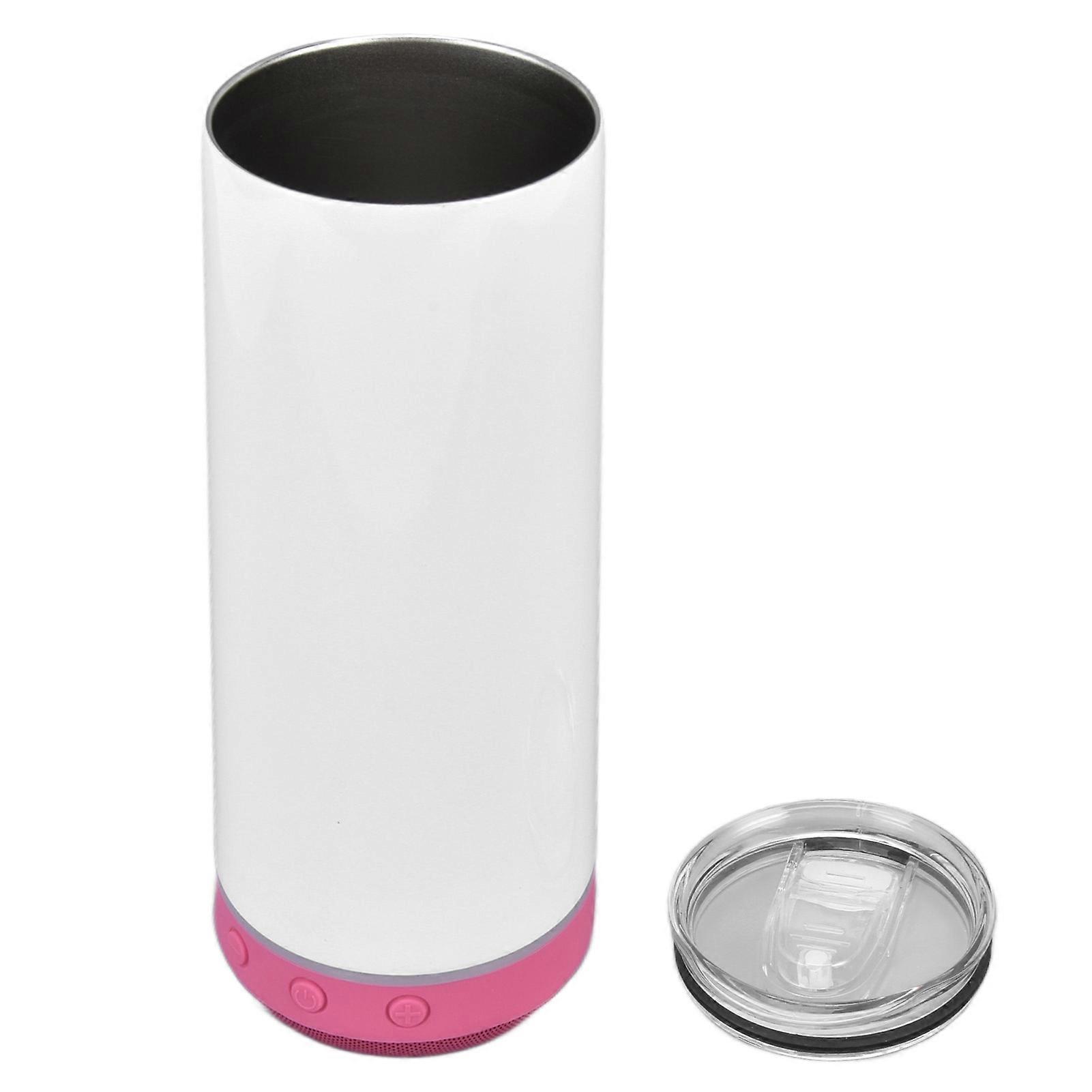 Sublimation Tumbler With Detachable Speaker – 20 Oz Insulated Music Cup, Grey Bottom, For Car & Outdoor