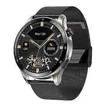 Smartwatch Herzfrequenz Blutsauerstoff Bluetooth Anruf Musik Smart Armband Sportuhr - Silber Schwarz Stahl