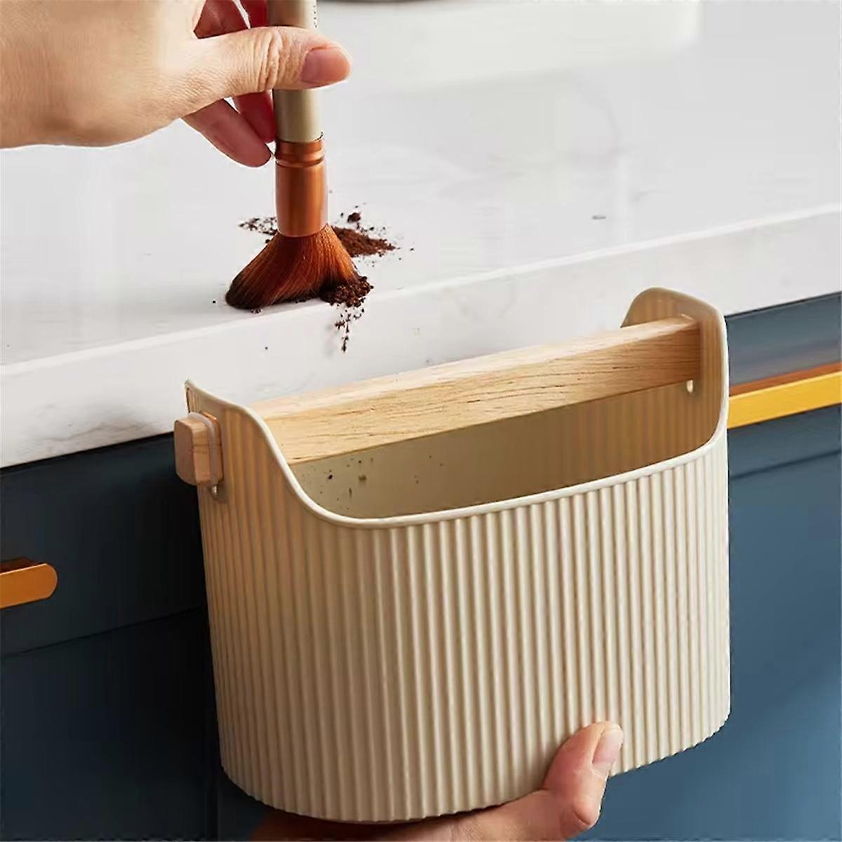Coffee Knock Box Large Capacity Espresso Grounds Container Powder Beveled Residue Dump Bucket Maker Tools Light Green