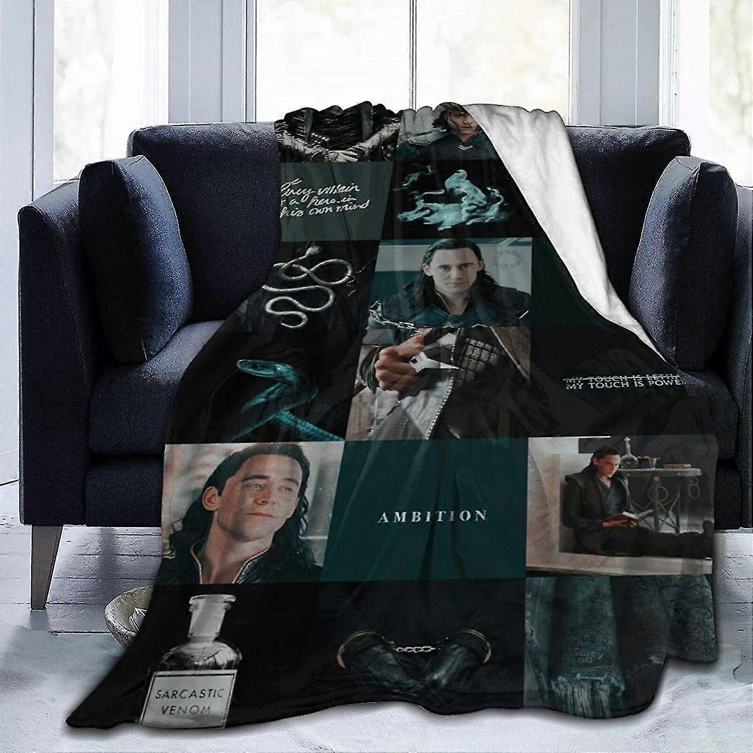 L-o-k-i لينة مايكرو الصوف رمي بطانية سوبر لينة ضبابي خفيفة الوزن بطانية سرير أفخم الأريكة غرفة المعيشة -u65