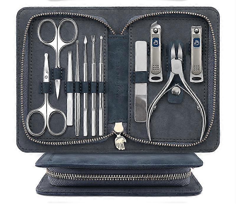 الحصري مانيكير 11 قطعة / باديكير / مسمار مجموعة الرعاية / الحقيبة، ذات جودة عالية المحرز في الصين، أسود
