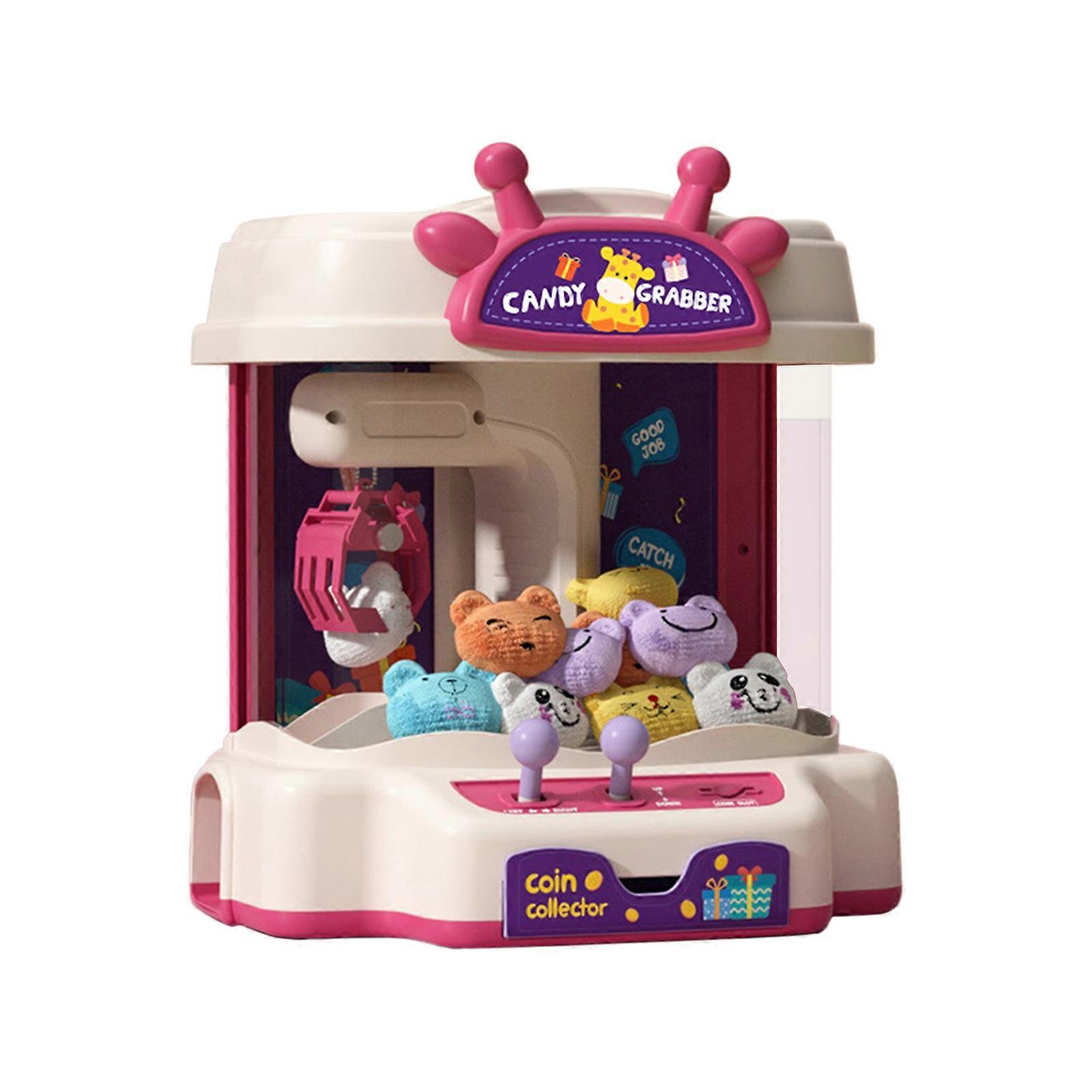 Mini Claw Machine for Kids with Volume Control and 60 Seconds Countdown,Flashing LED Lights and Sound,2 Power Supply Modes.Arcade Game Toys with Prize