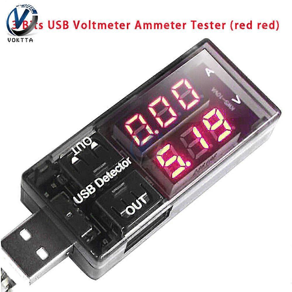 USB Voltmeter Ammeter Current Voltage Tester LCD Digital Display Power Battery Capacity Tester Measurement USB Charge Indicator