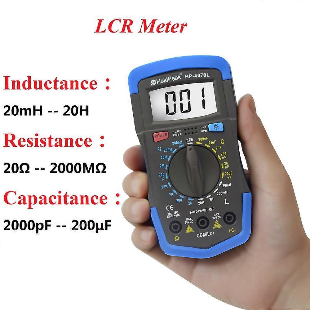 HoldPeak Digital Capacitance Meter ( LCR Meter ) Diagnostic-tool with LCD Backlight,HP-4070L