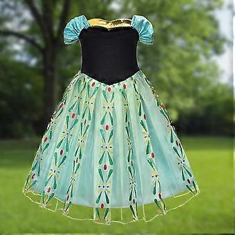100-150cm Ice Princess Coronation Green Costume Fancy Dress for Toddler  Little Girls Halloween Christmas Birthday Party | Fruugo NZ