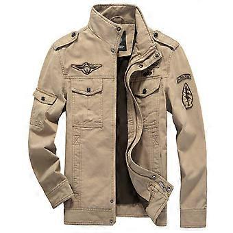 ジャケット・アウター enchainement Military W-Pocket Coat High-quality men's military jacket 2023 new multi-pocket collar