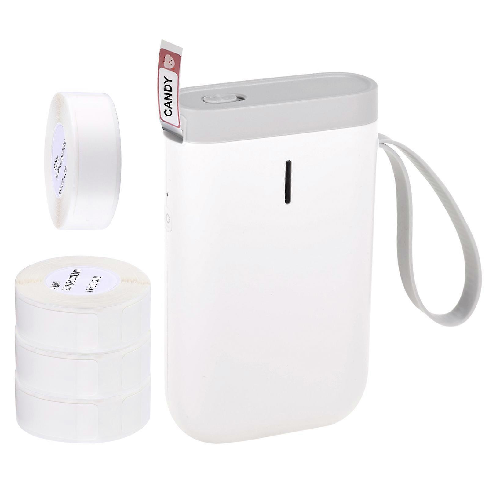 Label Maker Machine Portable Thermal Label Printer Handheld Name Price Sticker Printer Pocket Size BT Wireless Connection with APP 4 Rolls Thermal Pap