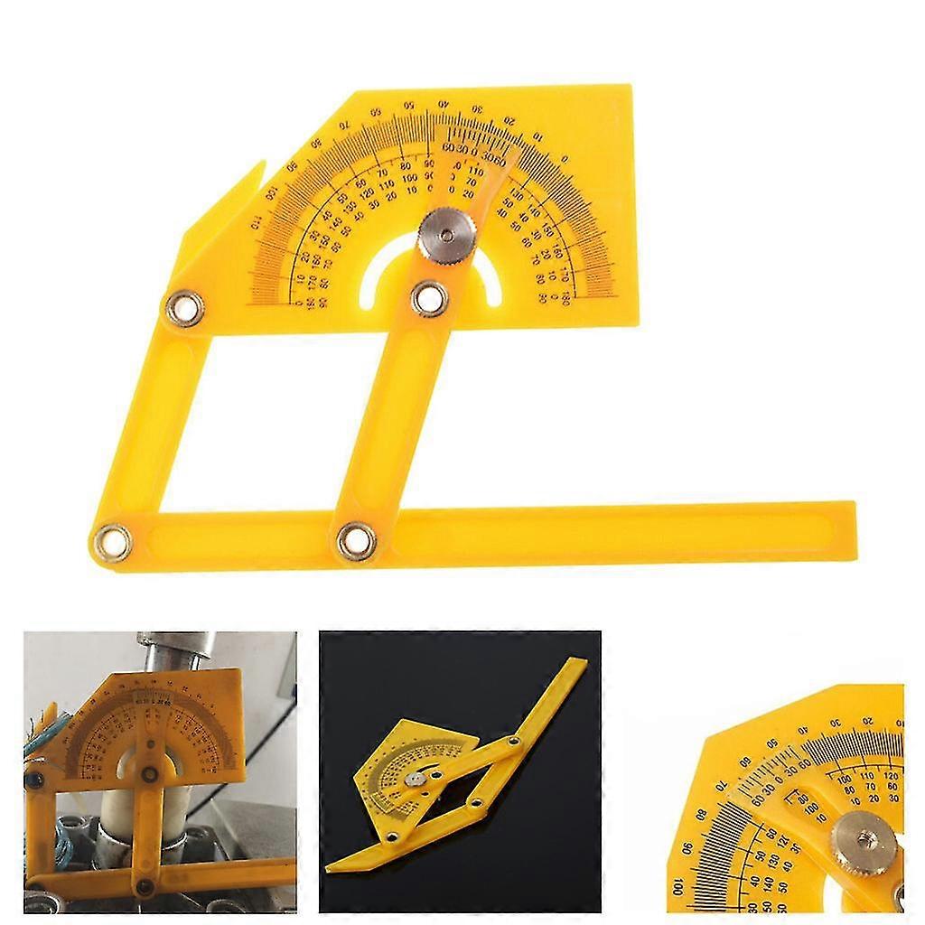 Portable 0-180 Degrees Angle Finder Plastic Protractor Goniometer Miter Gauge
