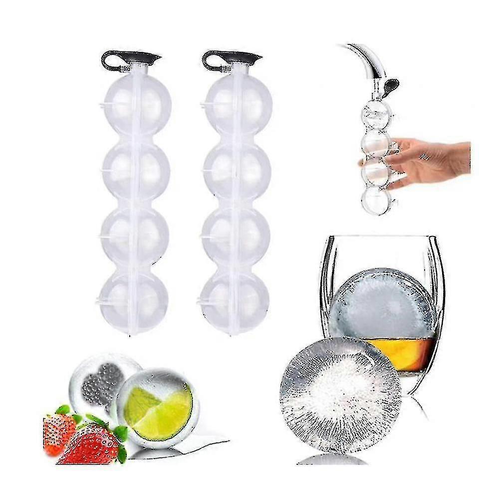 4 Hole Ice Cube Maker, Spherical Large Tray Whiskey Diy Mold