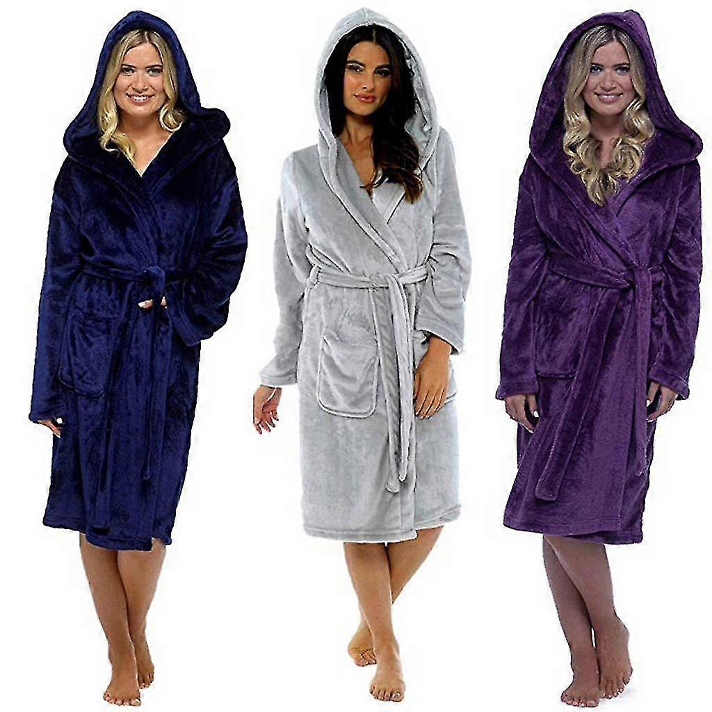 Women's Long Bathrobe Nightgown With Belt
