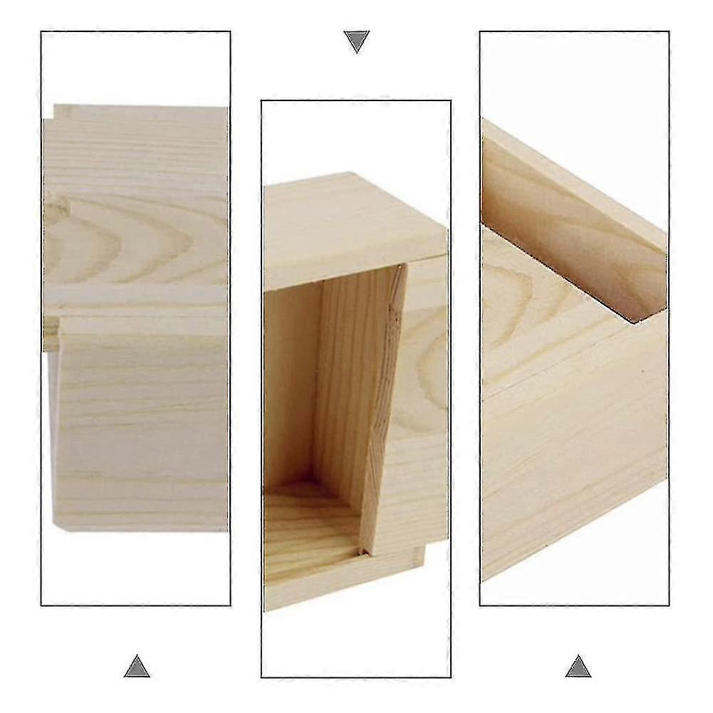 Handmade Wooden Box Soap Jewelry Container 8.5x8.5x4cm - Pack of 10