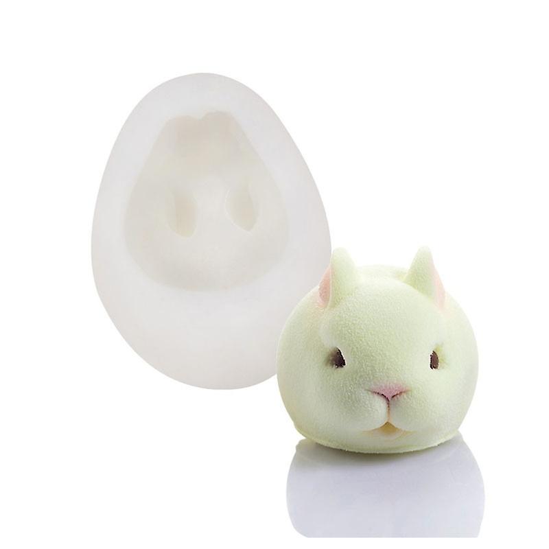 3D Rabbit Silicone Mold, Rabbit Chocolate Candy Molds Mousse Cake Mold Cute Animal Shaped Ice Cube