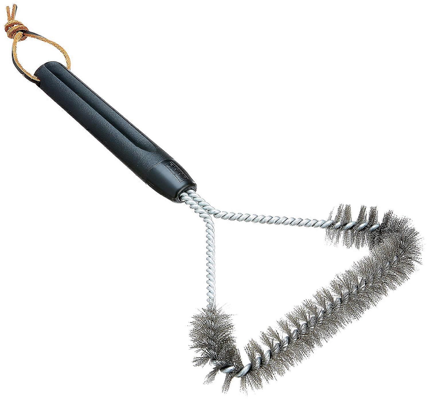 12-Inch 3-Sided Grill Brush, Black