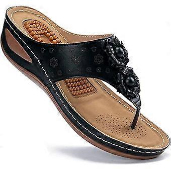 Damen Sandalen Flip-Flops Damen mit Fußgewölbestütze Sommer Casual Keilsandalen Freizeitschuhe