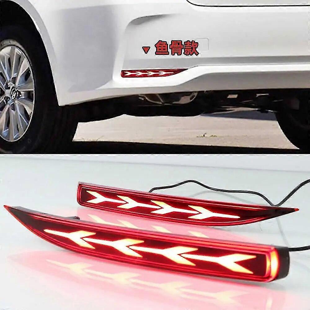 OVOPAN Car Rear Lights For Toyota For Corolla 2007-2010 IQ 2008-2013 For Sienna SE LED Rear Bumper Reflector Lights Tail Stop Brake Lamp 2Pcs Rear Trailer Lights (Size : 2pcs Smoke LENS