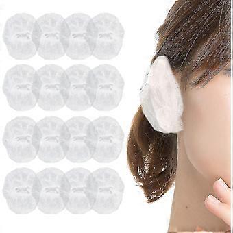 100 Pack Disposable Ear Covers For Shower, Waterproof Ear Covers Plastic Ear Shower Caps