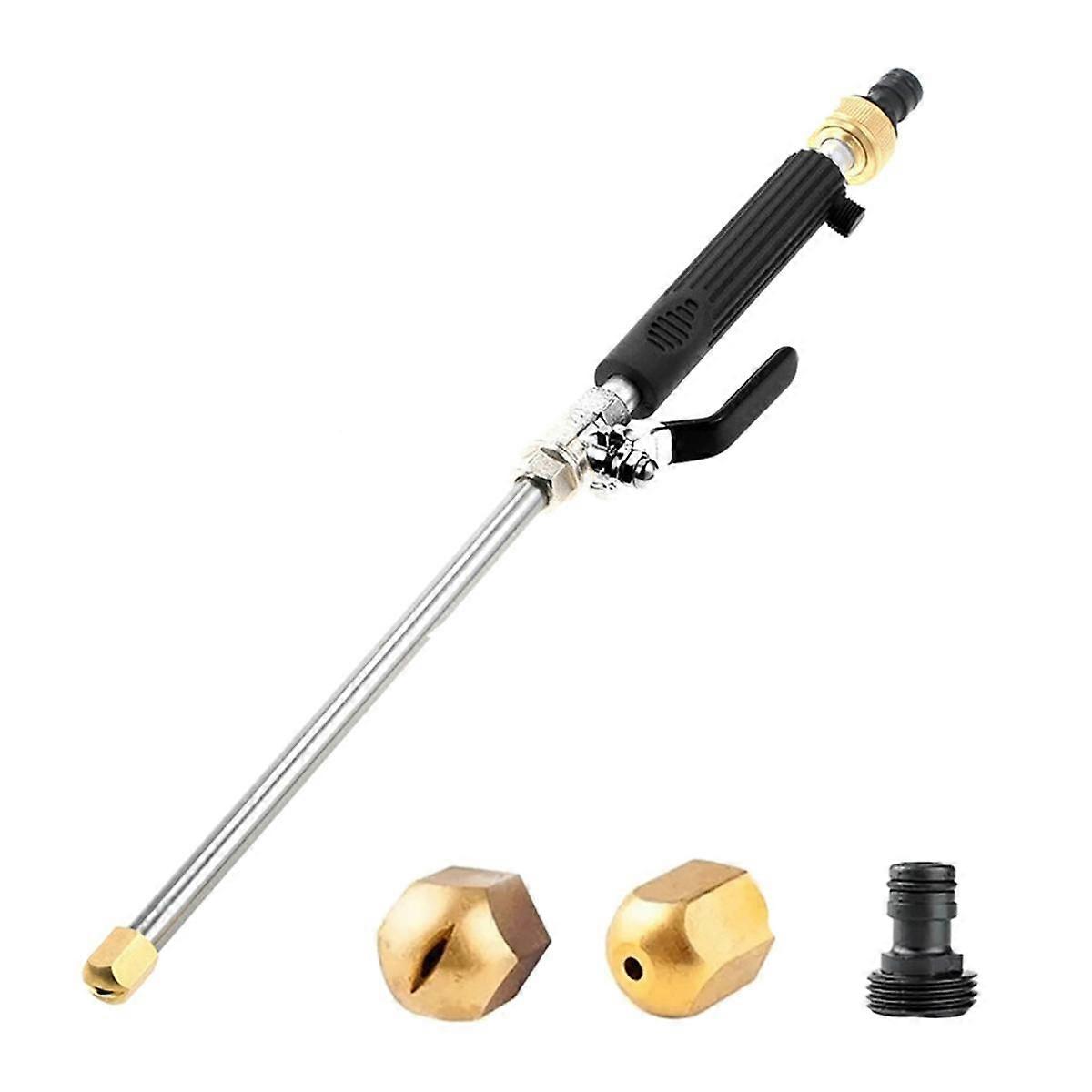 Universal Garden Hose Pressure Washer Attachment, High Pressure Hose Nozzle for Garden Hose, Jet Nozzle 2-In-1,Black