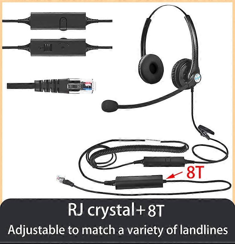 A26 Wired Headset,Noise Cancelling Headphone With Controller,Connect PC/Mobile Phone/Telephone/Call Center,Earphone of Operator
