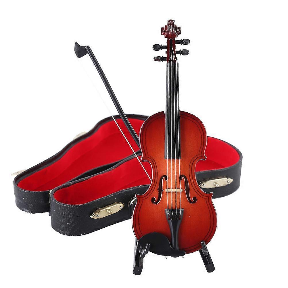 1 Set Mini Instrument Model Mini Violin Adornment Delicate Mini Instrument Gift