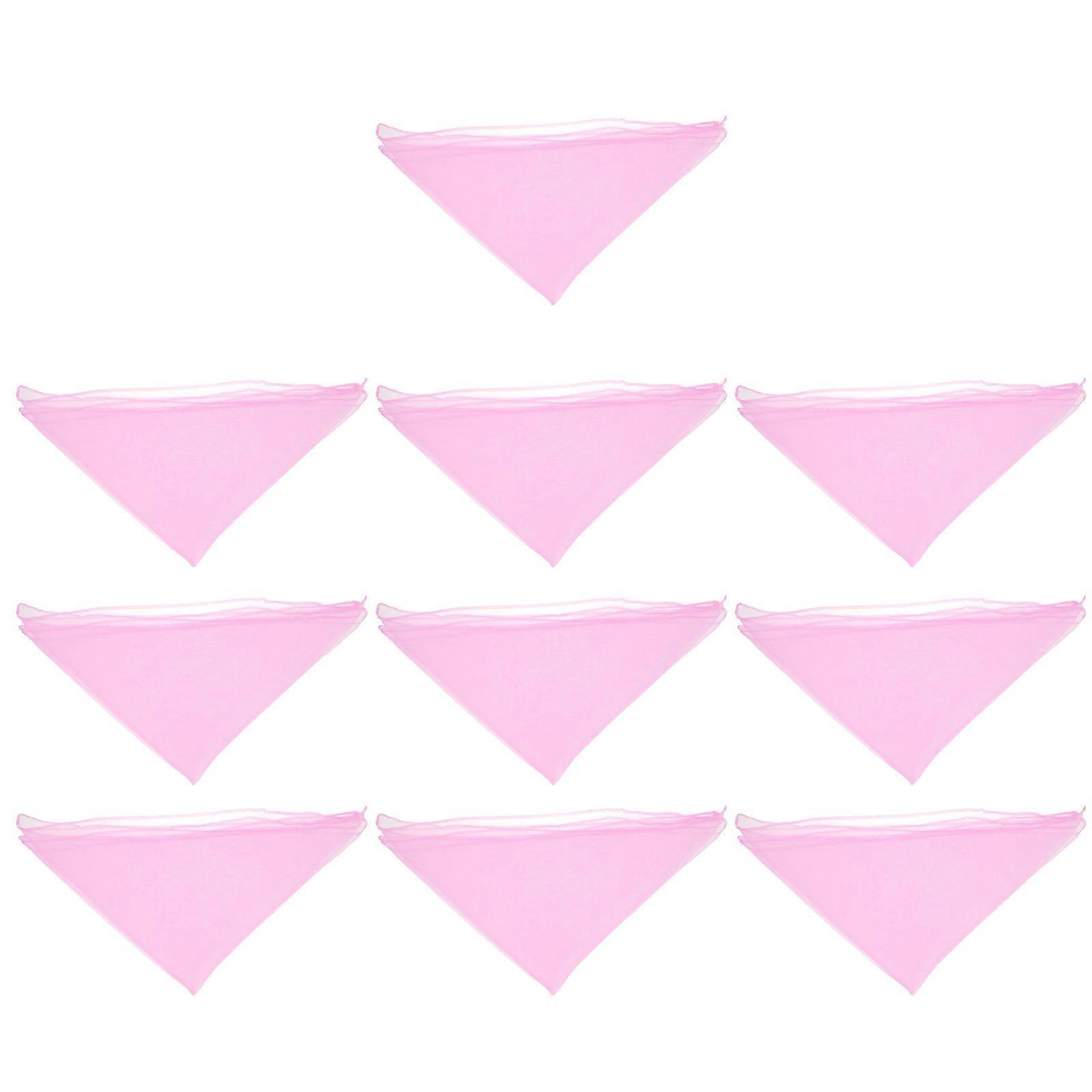 10Pcs Silky Dance Performance Scarves Performance Props Small Plain Scarves