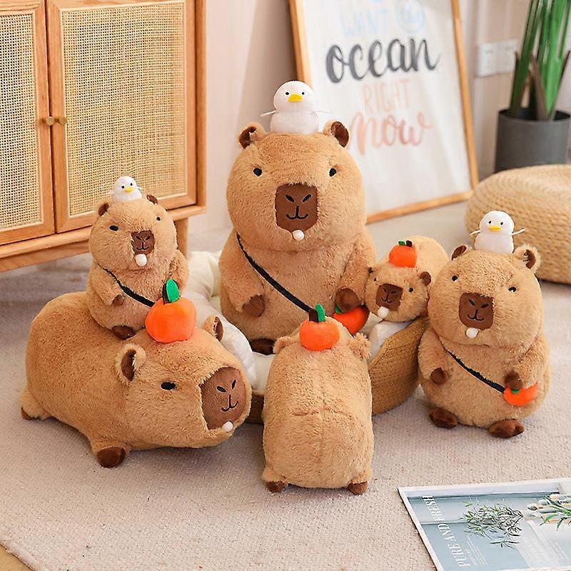 Laulu- ja sylkykuplat Söpö istuminen ja valehtelu capybara pehmolelut sarjakuva nukke pehmeä täytetty lasten lahja kodin sisustus