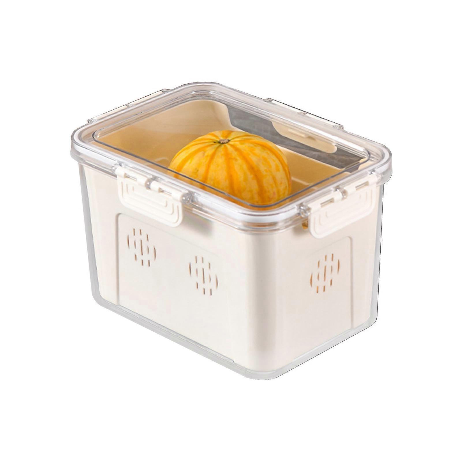 JiKaiX Divided Serving Tray with Lid Handle Design Food Grade BPA Free Large Capacity Portable Fridge Organizer Box Food Container