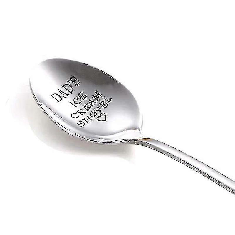 2 Pcs Spoons Engraved With Dad's Ice Cream Shovel